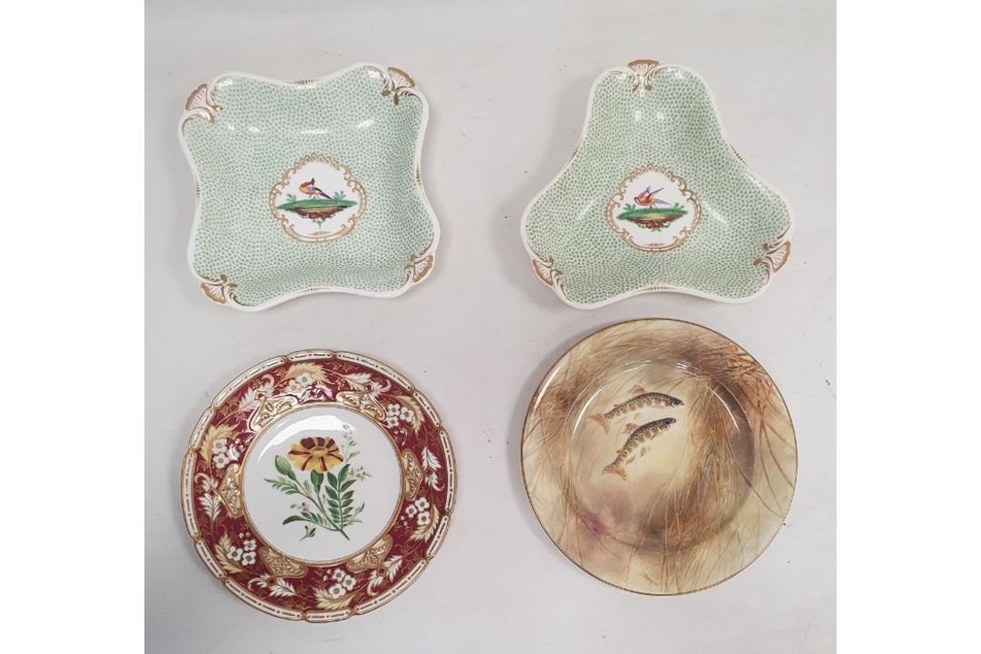 Royal Doulton plate painted with Samlet amongst reeds by J Birbeck Senior, printed green marks circa - Image 1 of 5