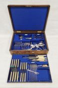 Walker & Hall silver-plated canteen for eight, not complete, including carving set, etc