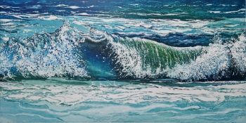 Sally Winter Colour etching 'Breaker', limited edition etching, signed, titled and numbered 6/100,