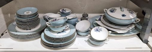 Royal Worcester bone china 'Woodland' pattern part dinner service, printed black marks, printed with