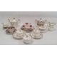Group of 19th century Rockingham-style teawares including a blue and gilt two-handled sugar bowl and - Image 1 of 7