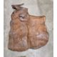 Disalia Stock Saddle Company (San Francisco) brown leather chaps with two pockets and three white - Image 2 of 2