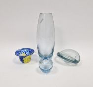 Ulrica Hydman-Vallien (1938-2018) for Kosta Boda, a blue and yellow speckled glass bowl with