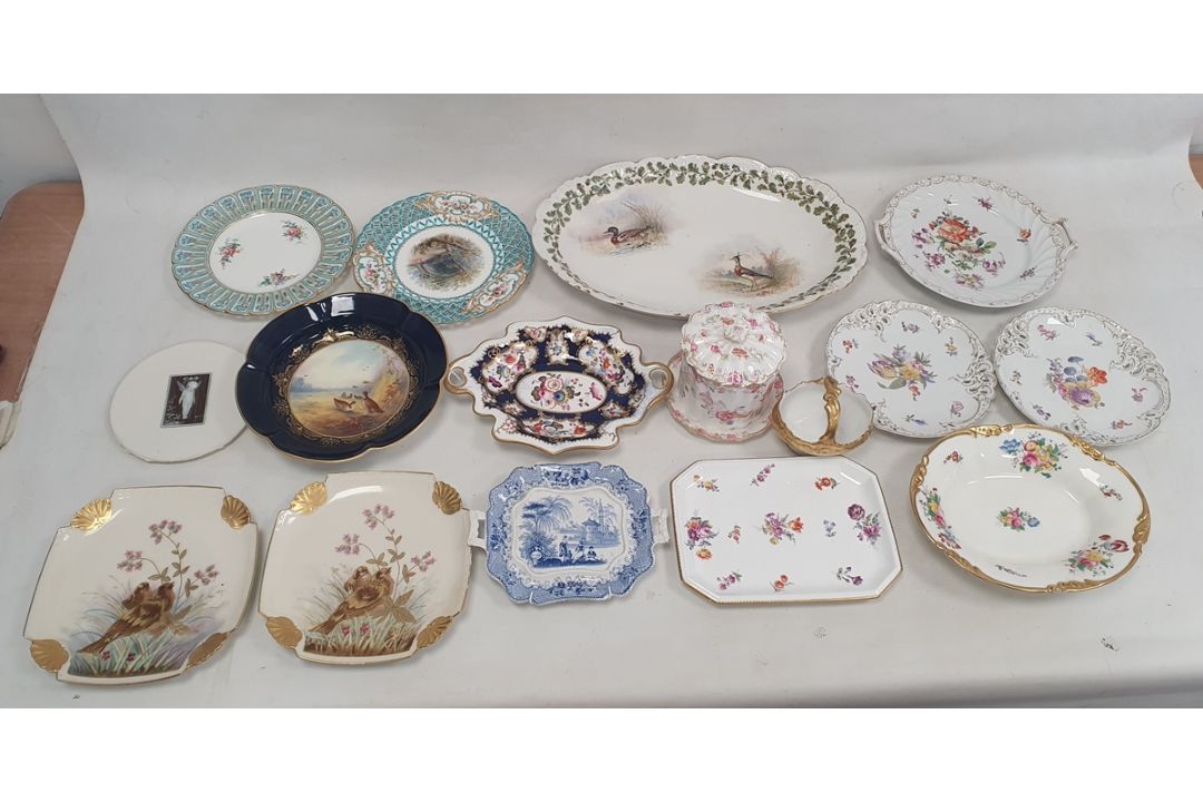 Assorted items of English and continental porcelain,19th/early 20th century, including: a Mintons - Image 15 of 26