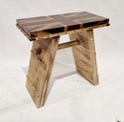 Modern side/work table with depiction of the Union Flag to top, 83cm high x 84cm wide x 43cm deep