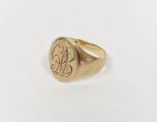 9ct gold gent's signet ring, 8.1g approx.