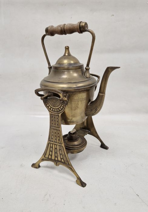 Assorted metalware including a late 19th century aesthetic-movement brass kettle on stand, various - Image 2 of 2