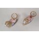 Pair of Royal Crown Derby bone china imari pattern mythical beast candlesticks, each modelled as a - Image 2 of 4