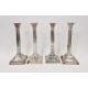 Victorian set of four large silver candlesticks, of Corinthian column form, on square bases, - Image 1 of 31