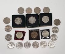 Three Victorian crowns and other crowns (2 boxes)