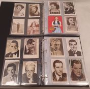 Album of postcards of female film stars, some with photographs and another album of film star