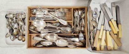 Large quantity of EPNS flatware (2 boxes)
