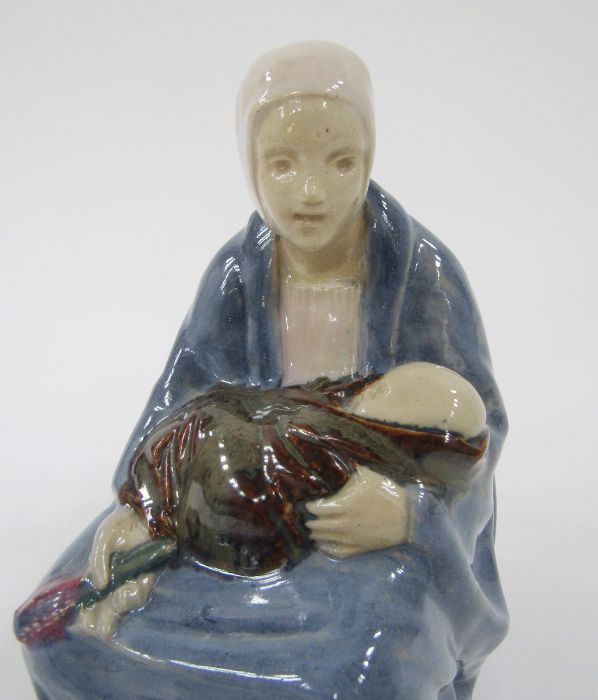 Carter Stabler Adams Poole pottery lavender figure by Phoebe Stabler, the seated woman wearing - Image 3 of 10