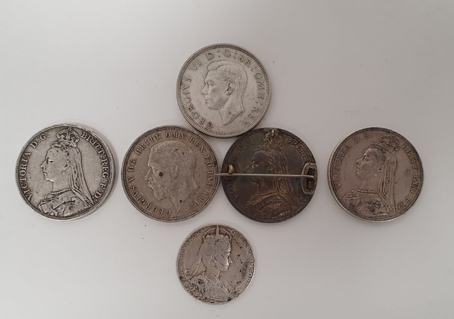 Three Victorian crowns and other crowns (2 boxes) - Image 3 of 3