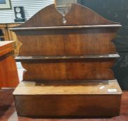 19th century oak spoonrack with 12 fitted spoon holders over two tiers, over a single opening