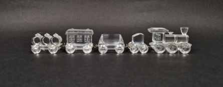 Five Swarovski crystal railway models from 
