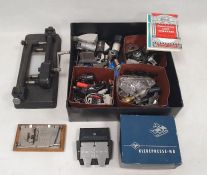 Hanimex splicer 8mm and 16mm, a Arguet Colleuse Tri-film Automatique, boxed, AGFA Klebepresse N8,