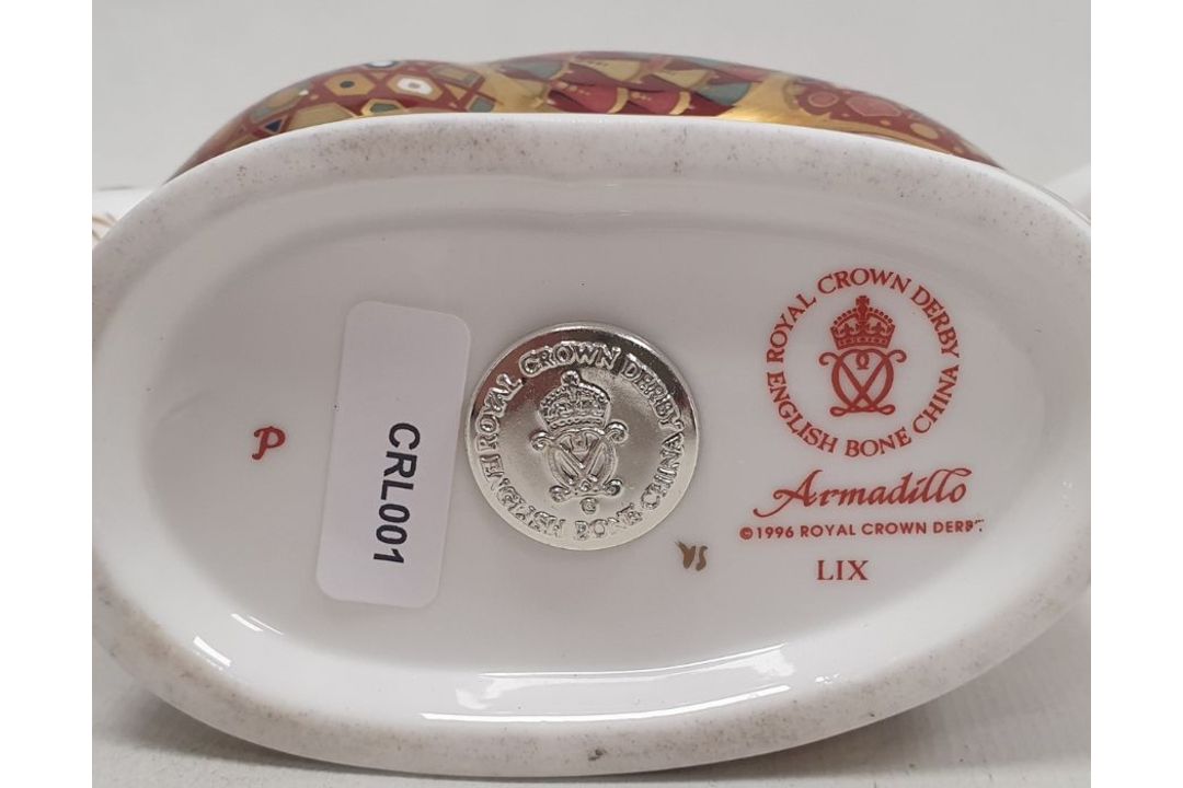 Two Royal Crown Derby bone china paperweights, the first modelled as an 'Armadillo' circa 1996, - Image 4 of 4