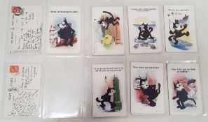 Collection of early Felix the Cat postcards to include 