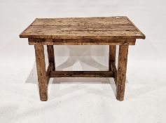 Small kitchen table, possibly made up of 19th century elm, 69cm high x 107cm wide x 64cm deep