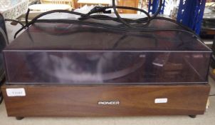 Vintage Pioneer PL-120 turntable, a vintage Ferrograph model F307 amplifier and a pair of vintage