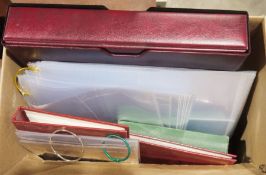 Small quantity of postcard/photograph albums and plastic sleeves