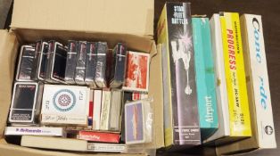 Large quantity of vintage jigsaw puzzles, playing cards, etc (5 boxes)