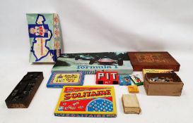 Vintage children's board games and books to include Waddington's Formula 1 card racing game, John