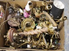 Quantity of table lamps and wall lights (3 boxes)