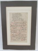 17th century Antiphonal, three-mounted sheets of plain chant in red and black, elephant folio,