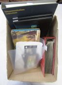 World: mixed box of stamps and other collectables including 'Westminster' QEII 'Lifetime of Service'