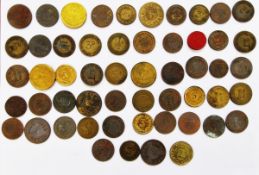 Bag of Bridgewater and Taunton tokens, local inns and hotels, various grades some with original