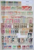 French Colonies stamps: large blue stock book of definitives, commemoratives, postage due and local,