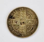 Victoria Gothic florin (1856) crowned bust of Queen Victoria left, legend and date around,