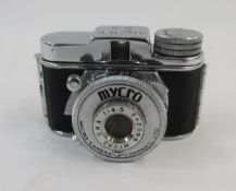 Mycro IIIA miniature camera, 1:4.5 f=20mm lens, in original leather case