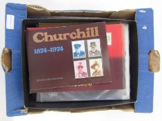 GB stamps: with face value c£450, blue box of QEII decimal Royal Mail presentation, souvenir &