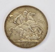 Edward VII silver crown, 1902, bare head of the king facing right, reverse: St George and dragon