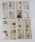 Exhibition postal history: stamp album with 55 postally-used postcards from various international