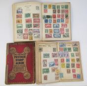 World stamps: accumulation in green ‘The Amber’ album and 3 others plus stock-card of mint/used