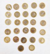 27 £2 coins, various grades all removed from currency; (4) William Shakespeare, (2) 1807 end of