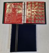 Lindner folder containing 116 UK coins from Queen Victoria (crowns and maundy 4d) to Charles III