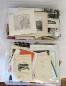 Large quantity of ephemera to include old handcolour map of Monmouthshire after J Badeslade by W H
