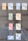 British empire stamps: KGVI silver wedding omnibus sets and blocks of 4 on 2 stock card pages, SG