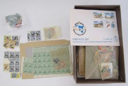 British empire/commonwealth stamps: accumulation in shoebox, folders, and red album of QV-QEII