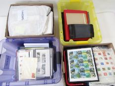 GB & World stamps: Large 4 box collection including over £280 face value of GB mint decimal issues