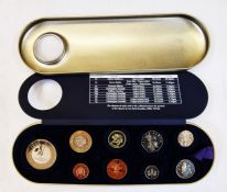 2000, time capsule containing within a tin of uncirculated coins (9), from £5 down to 1p