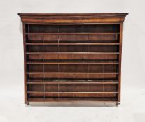 Antique mahogany wall mounting plate rack comprising four shelves, approx. 124cm high x 137cm wide x