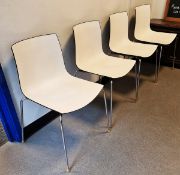 Four contemporary dining chairs by Arper of Italy, model Catifa 46 and two bar stools (6)