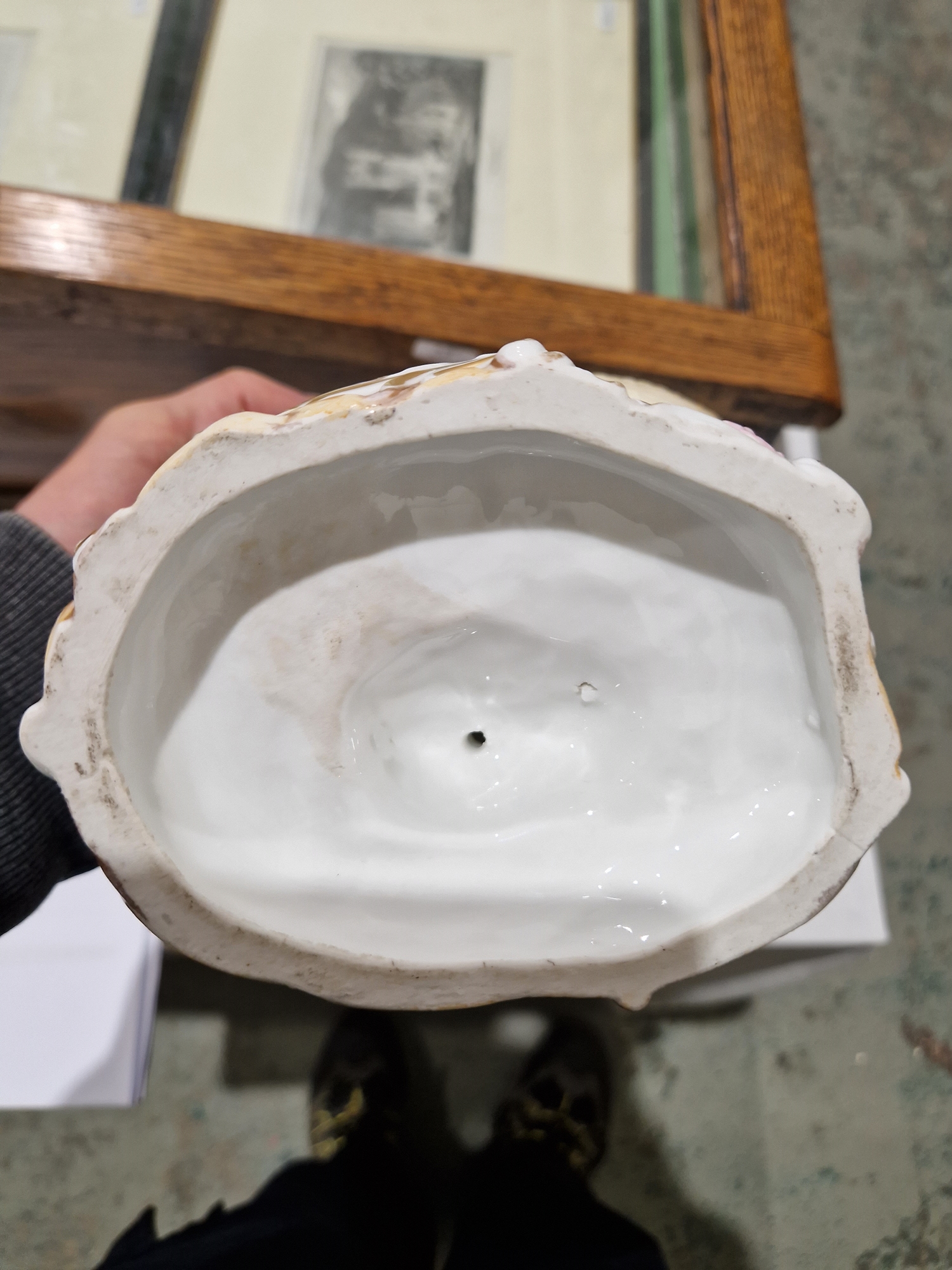 Pair of 19th century French porcelain figures of a gallant and companion, each modelled leaning - Image 2 of 3