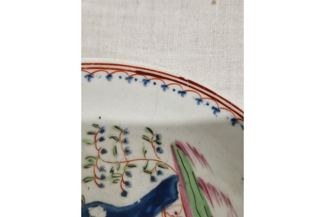 Late 18th century creamware two-handled sugar bowl and cover, perhaps Leeds, painted with rose and - Image 24 of 24